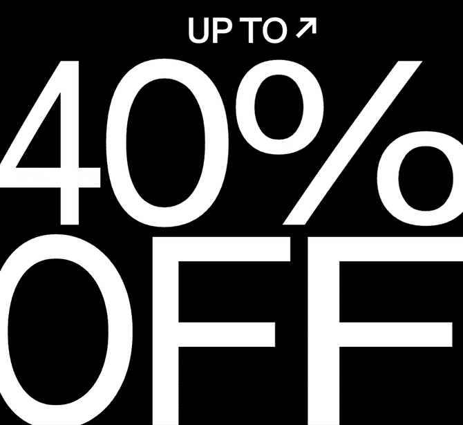 Sale Banner - Up to 40% Off