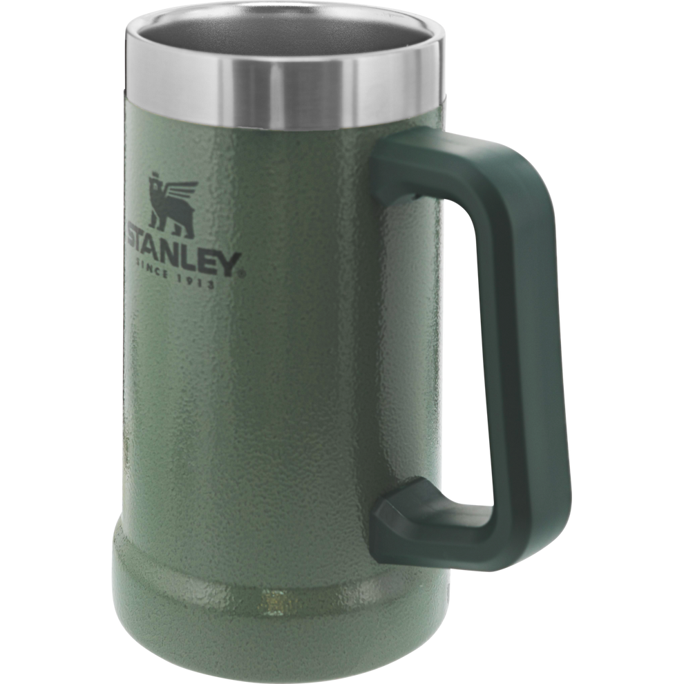Stanley 1913 Adventure Big Grip Beer Stein 24 OZ in Hammertone Green