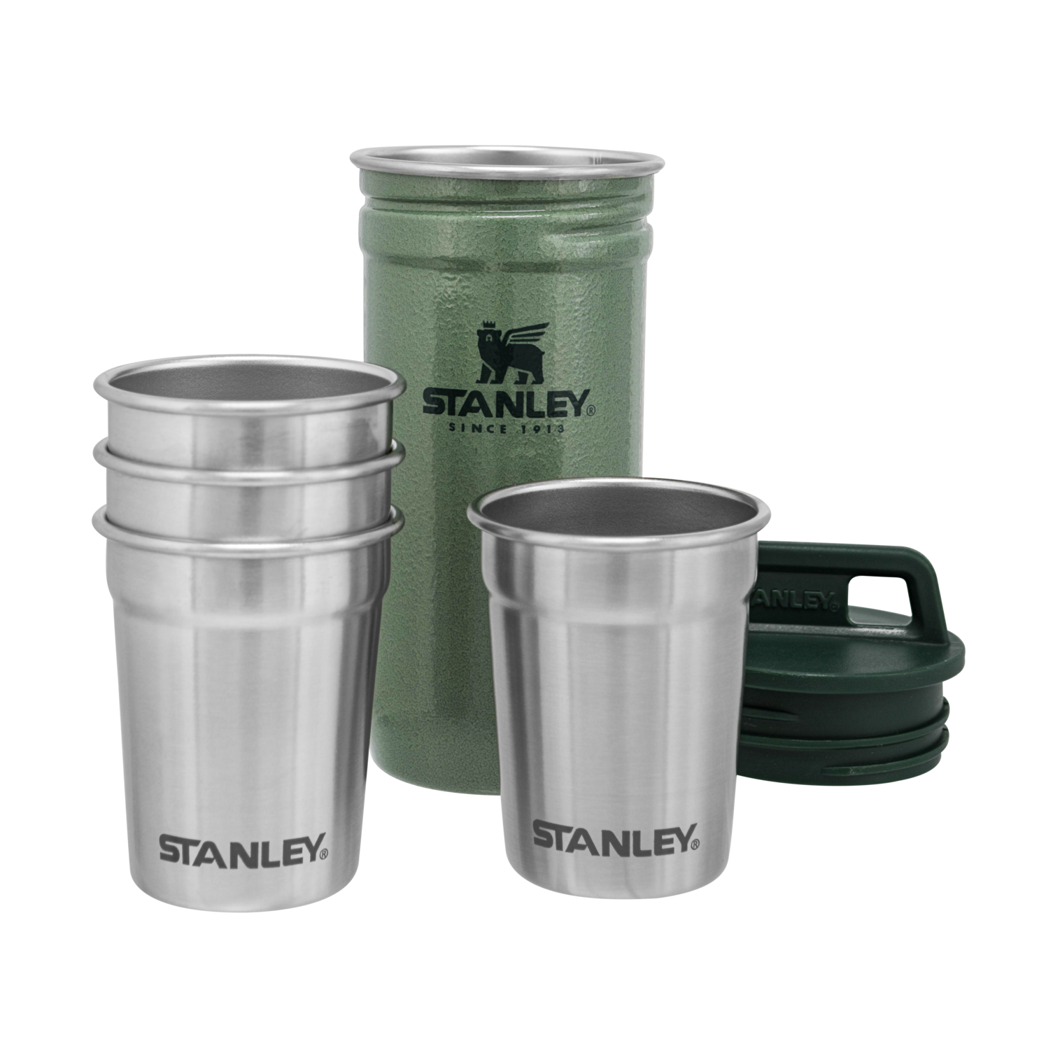 Stanley 1913 Adventure Nesting Shot Glass Set in Hammertone Green