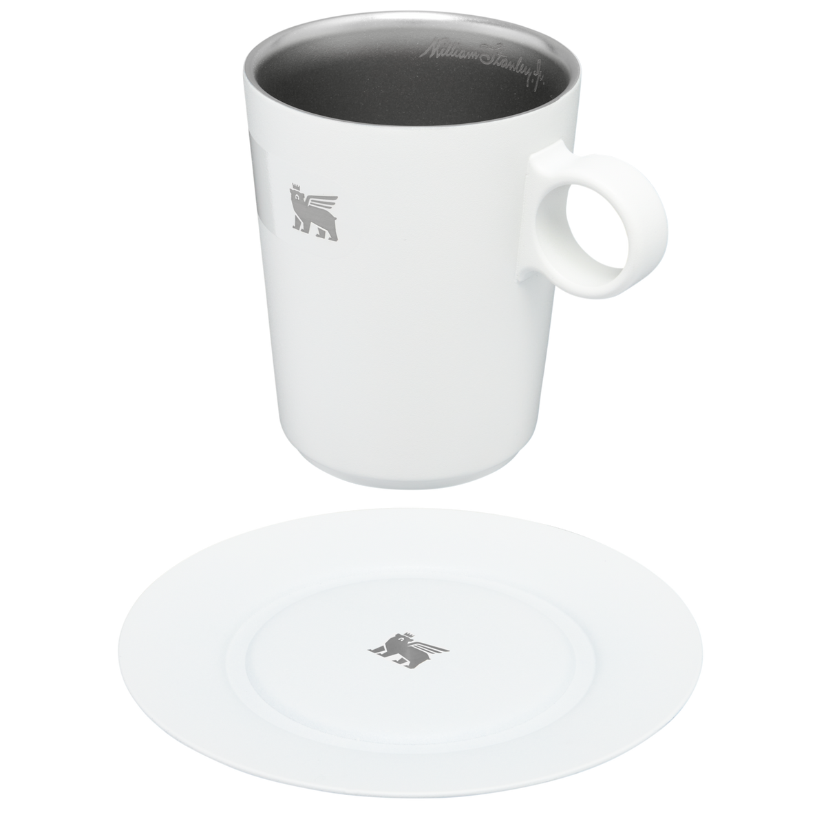 Stanley 1913 The DayBreak Café Latte Cup & Stillness Saucer 10.6 OZ in Pale Stone