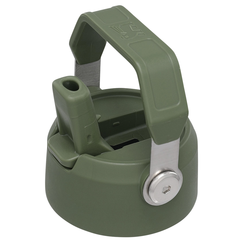 Stanley 1913 The IceFlow™ Flip Straw Water Bottle Lid 17 OZ to 22 OZ in Bronze Green | Lid View