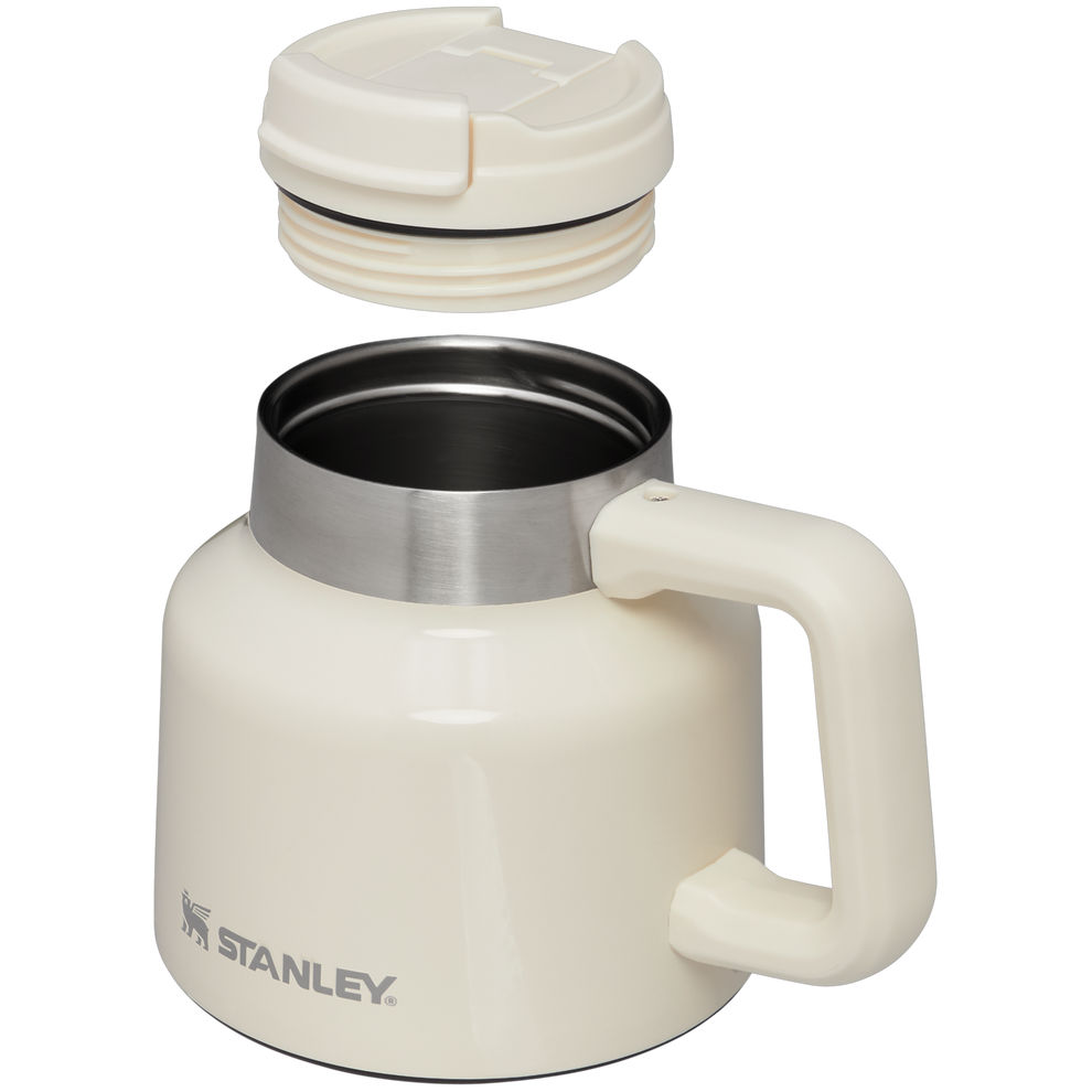 Stanley 1913 Adventure Tough-To-Tip Admiral's Mug 20 OZ in Cream Gloss