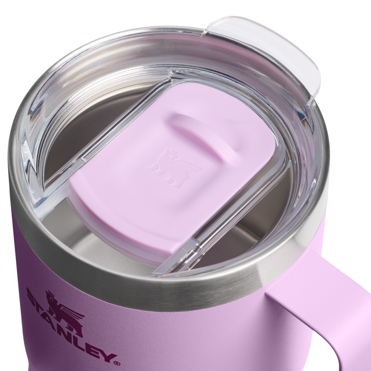 Stanley 1913 Classic Legendary Camp Mug 12 OZ in Soft Orchid | Lid Detailed View