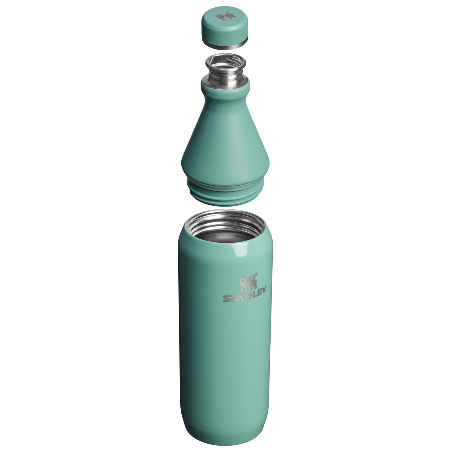 Stanley 1913 All Day Slim Bottle 20 OZ in Spring Green Gloss | Cross Section View
