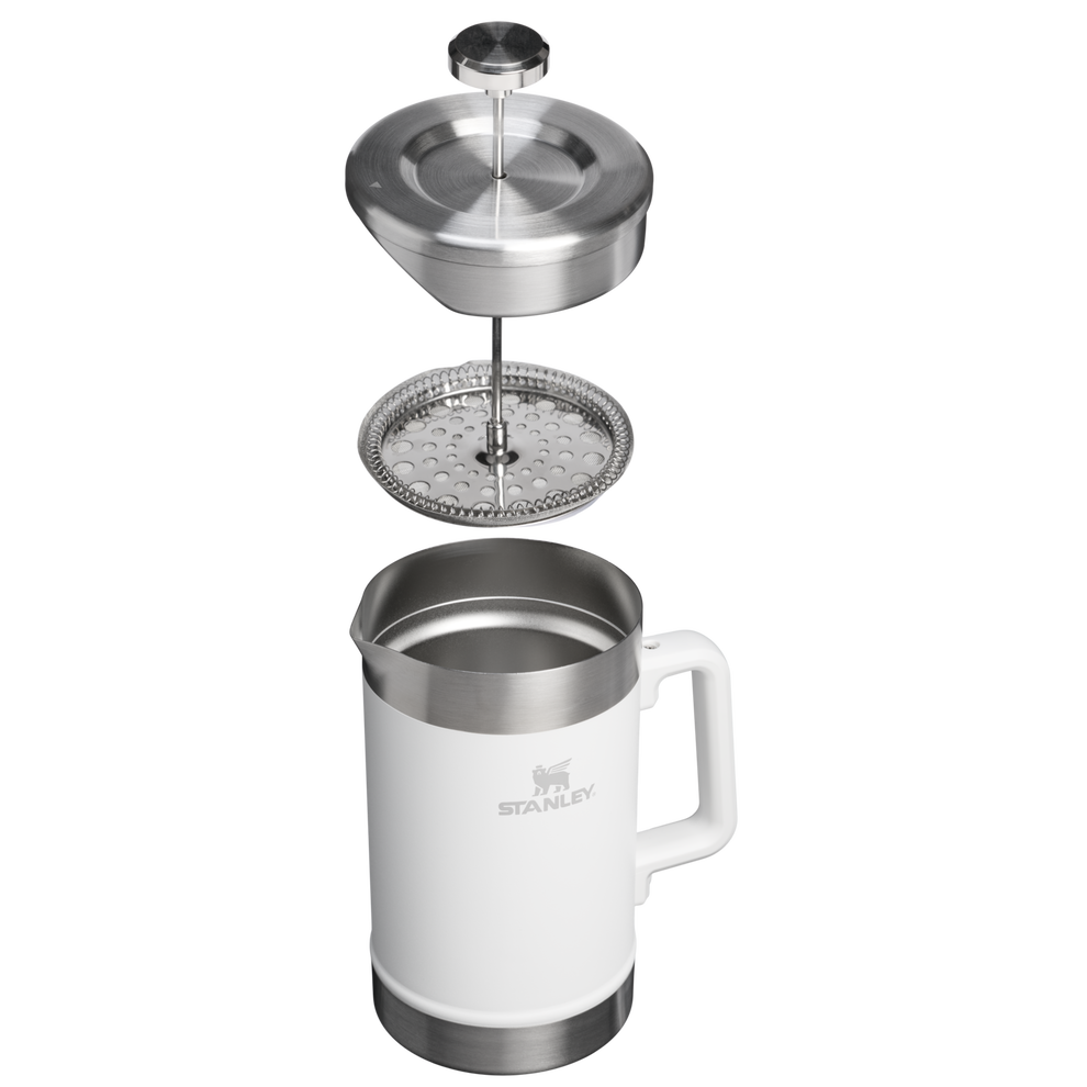 Stanley 1913 Classic Stay Hot French Press 48 OZ in Frost | Cross Section View