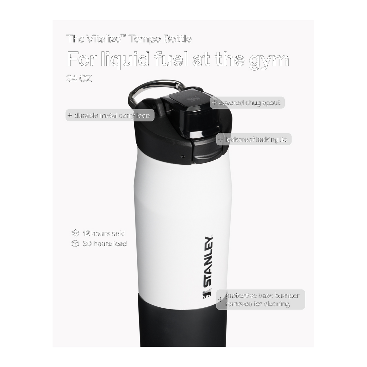 Stanley 1913 The Vitalize™ Tempo Bottle 24 OZ in Chalk | View 4