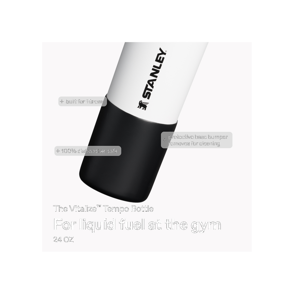 Stanley 1913 The Vitalize™ Tempo Bottle 24 OZ in Chalk | Front View