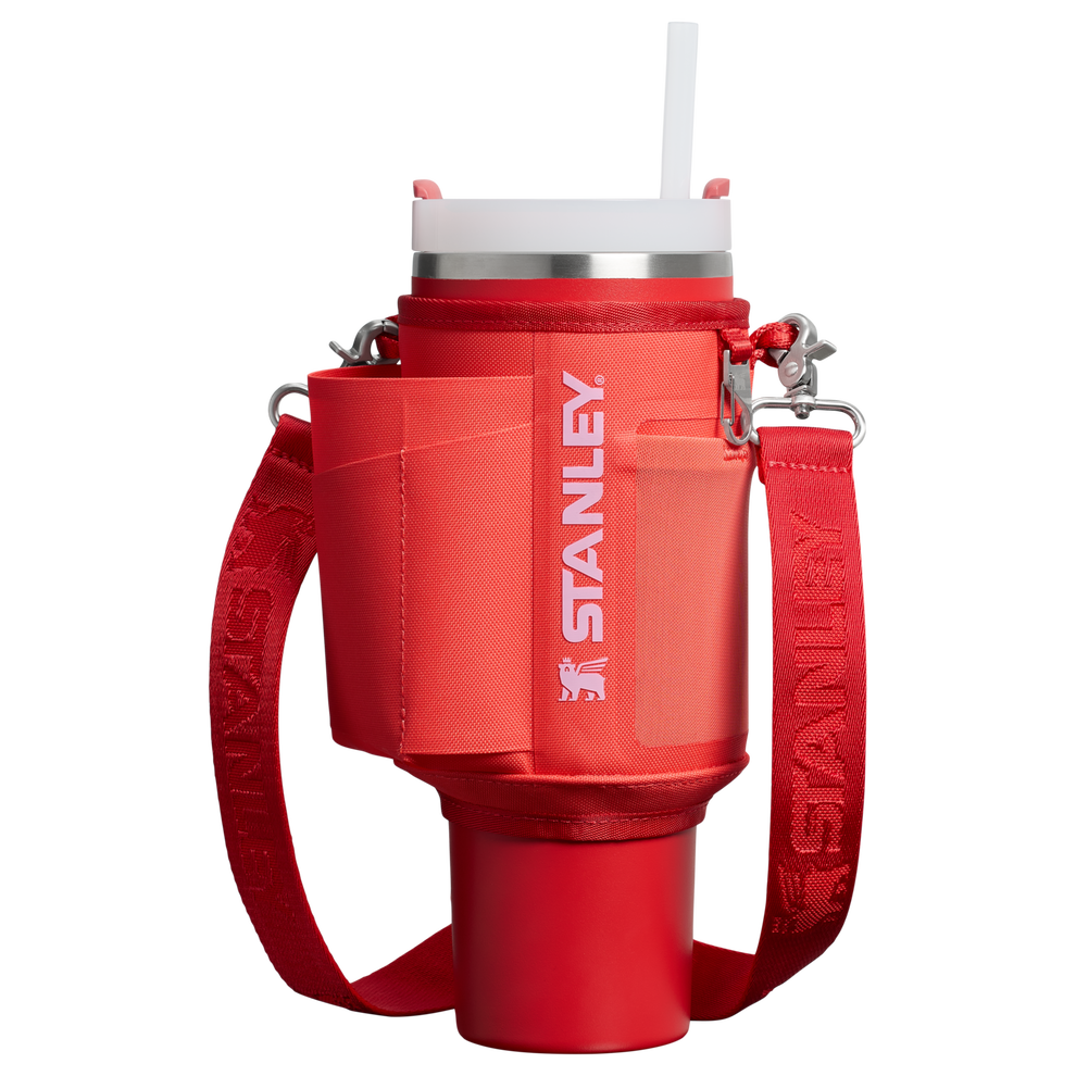 Stanley 1913 The All Day 40 OZ Quencher Carry-All in Hot Coral