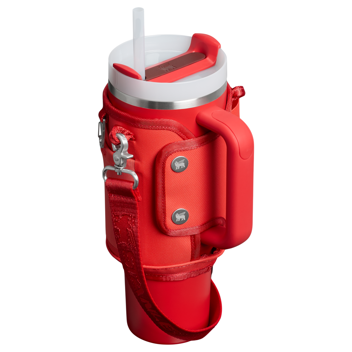 Stanley 1913 The All Day 40 OZ Quencher Carry-All in Hot Coral