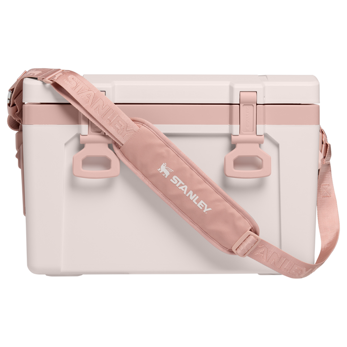 Stanley 1913 The Easy Carry Outdoor Cooler + Strap 24 QT in Rose Quartz | Front View