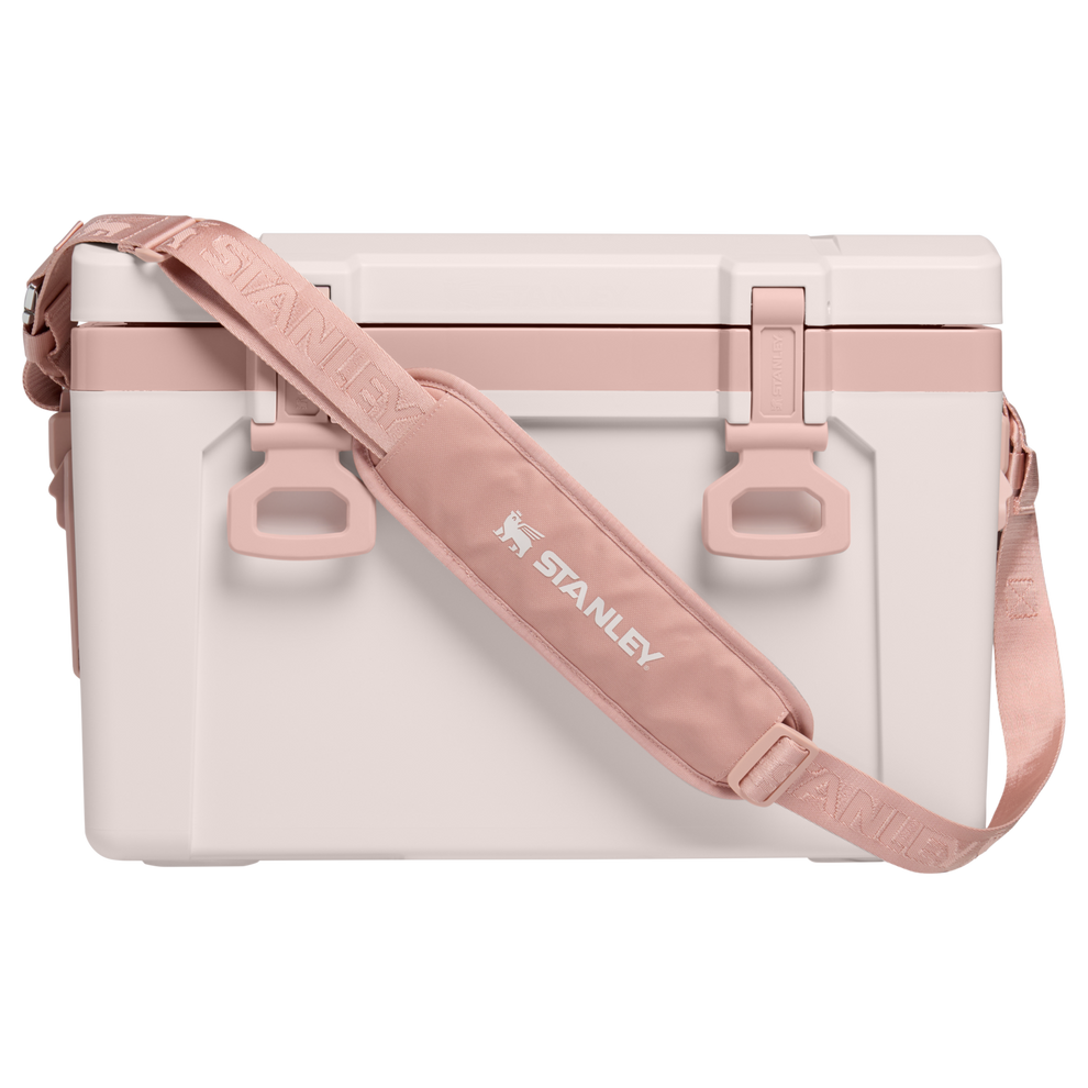 Stanley 1913 The Easy Carry Outdoor Cooler + Strap 24 QT in Rose Quartz | Front View