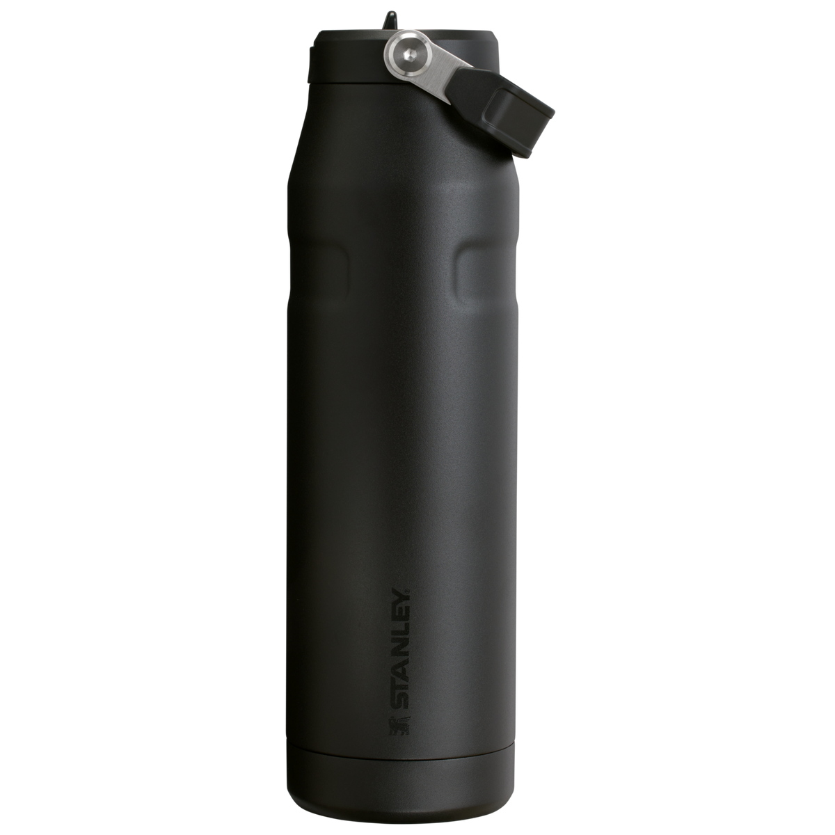 Stanley 1913 The IceFlow™ Bottle with Flip Straw Lid 36 OZ in Black 2.0 | Front View