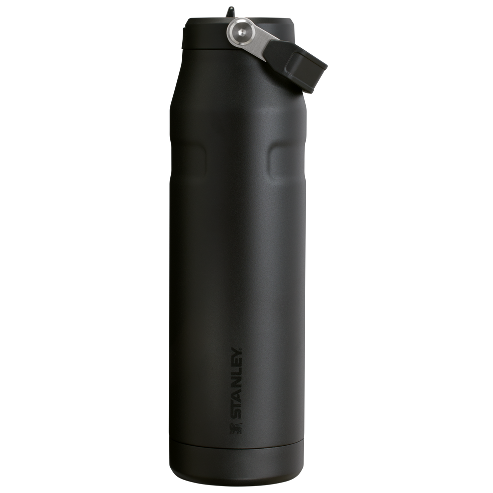 Stanley 1913 The IceFlow™ Bottle with Flip Straw Lid 36 OZ in Black 2.0 | Front View