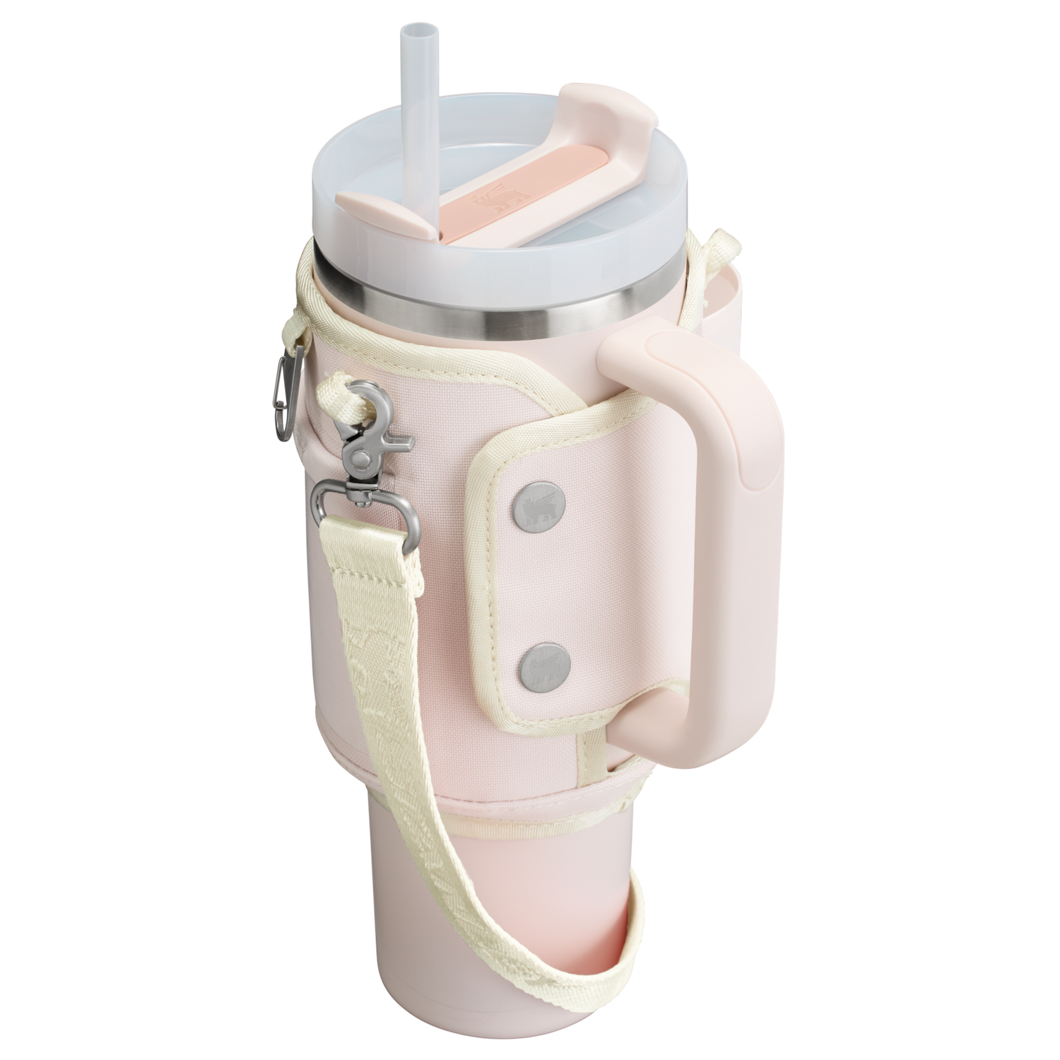 Stanley 1913 The All Day 40 OZ Quencher Carry-All in Rose Quartz | View 4