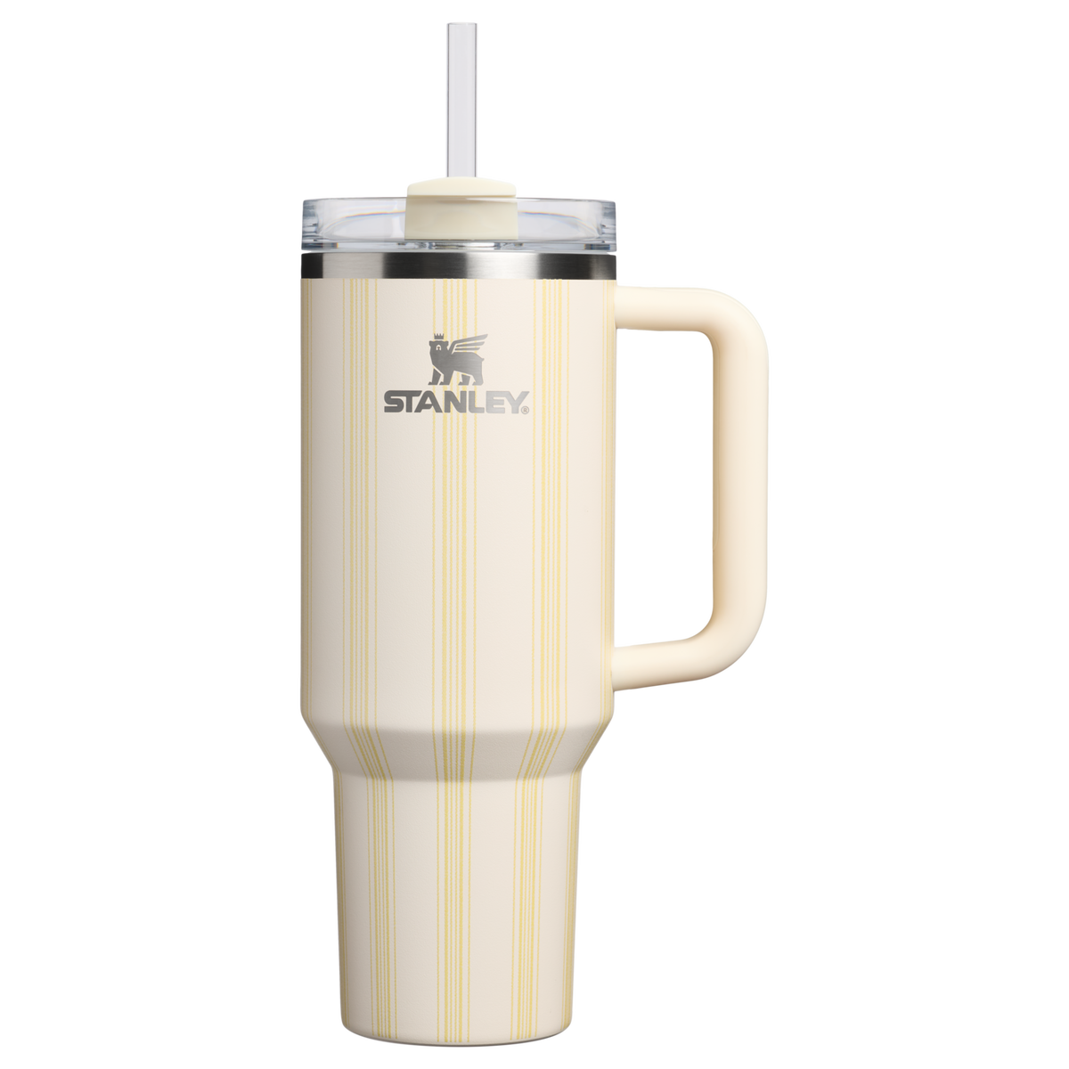 Stanley 1913 The Quencher H2.0 Flowstate™ Tumbler 40 OZ in Cream Picnic Stripe | Front View