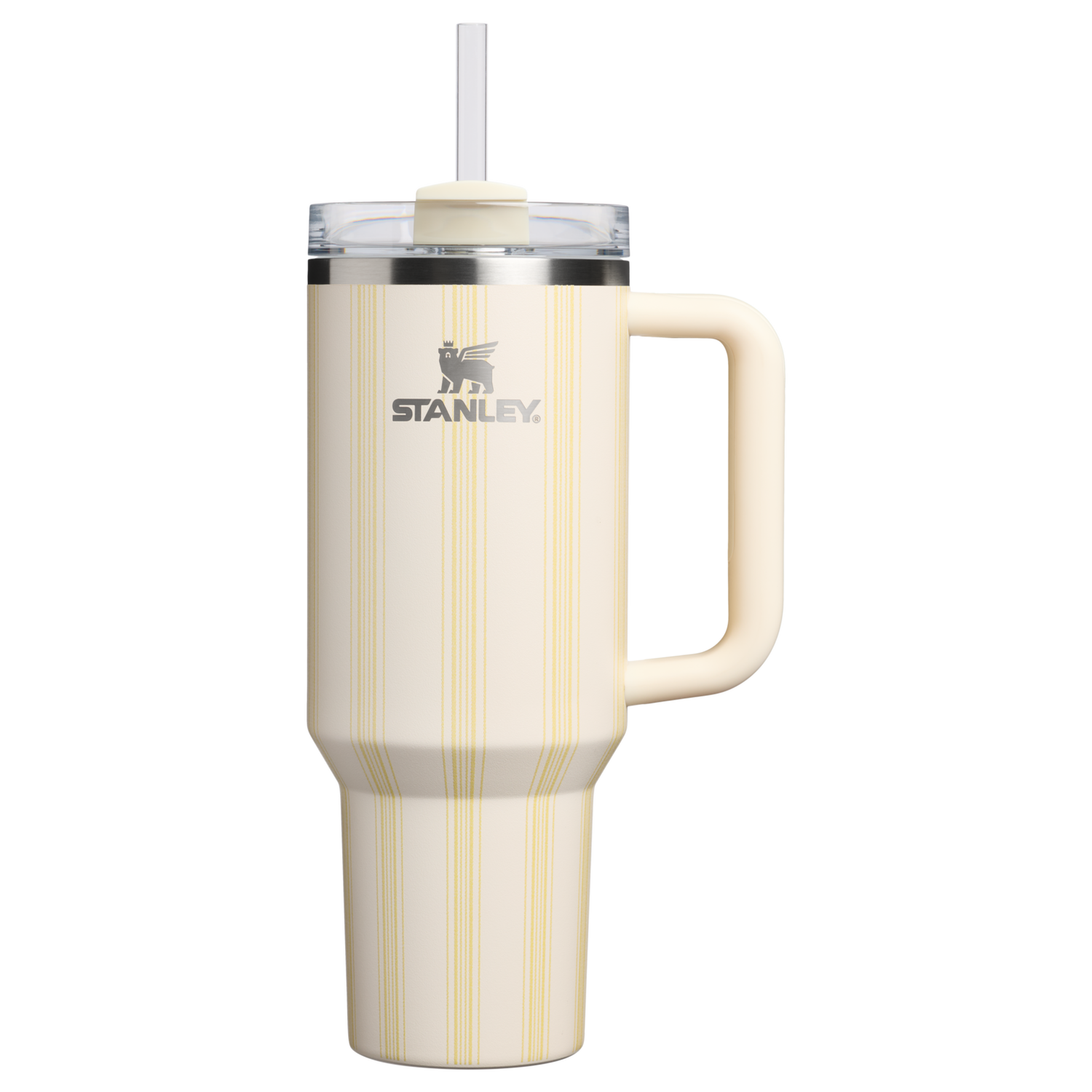 Stanley 1913 The Quencher H2.0 Flowstate™ Tumbler 40 OZ in Cream Picnic Stripe | Front View