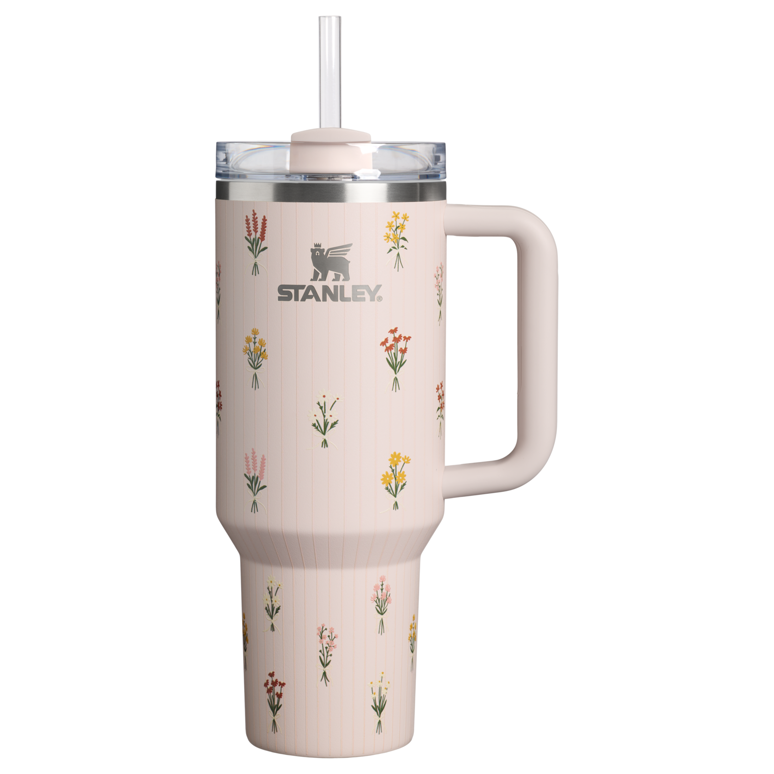 Stanley 1913 The Quencher H2.0 Flowstate™ Tumbler 40 OZ in Rose Quartz Bouquets