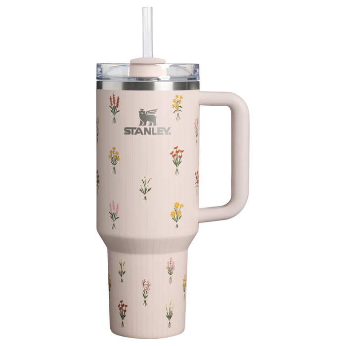 Stanley 1913 The Quencher H2.0 Flowstate™ Tumbler 40 OZ in Rose Quartz Bouquets