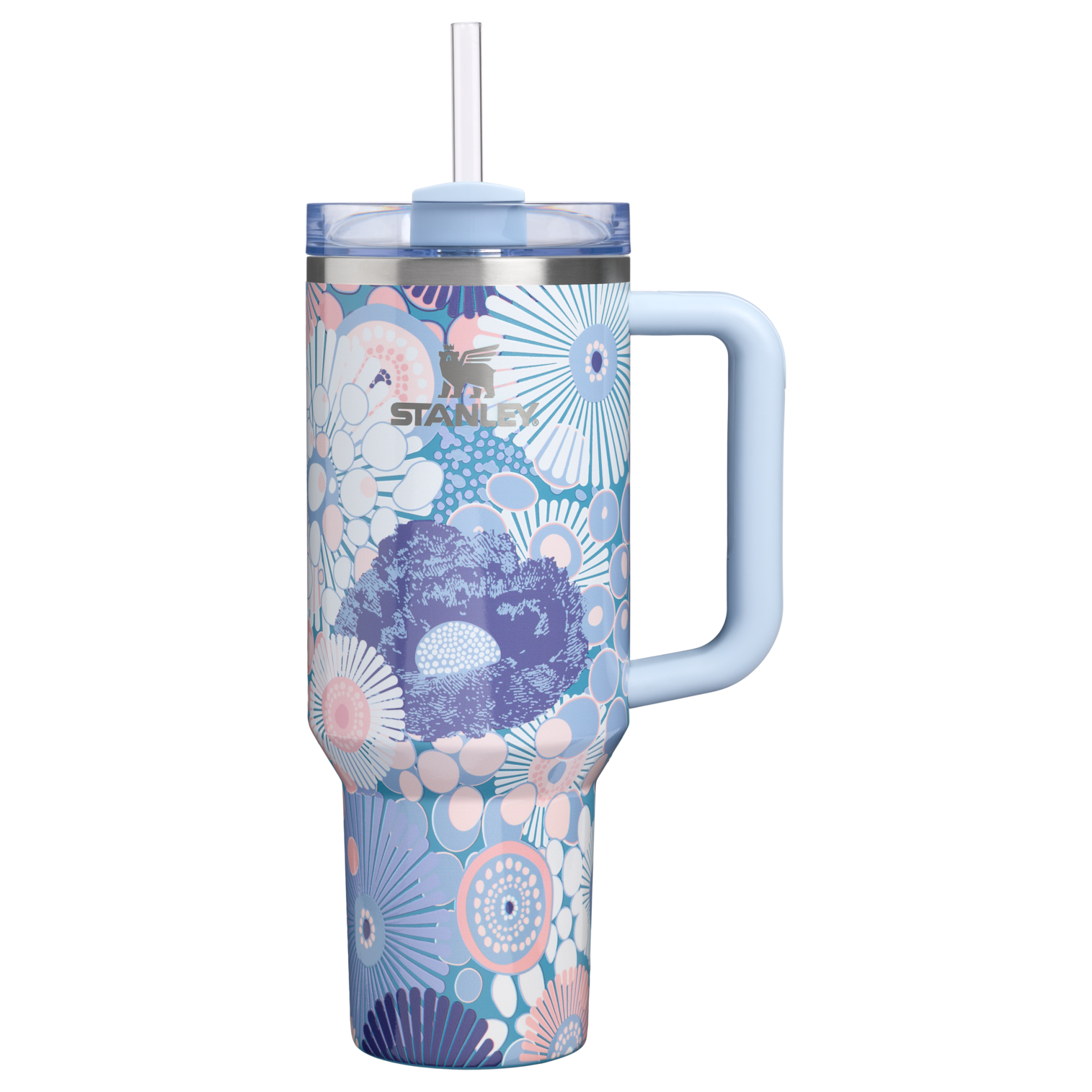 Stanley 1913 The Quencher H2.0 FlowState™ Tumbler  40 OZ in Blue Dream Wildflower | Front View