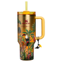 Swatch for Stanley 1913 Stanley 1913 x FARM Rio Quencher® H2.0 Flowstate™ Tumbler 40 OZ in Farm Rio Tropical Woods | Front View