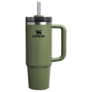 Stanley 30 OZ Quencher FlowState Tumbler With Straw In Dried Pine Green
