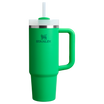 Stanley 30 OZ Quencher FlowState Tumbler With Straw In Meadow Green