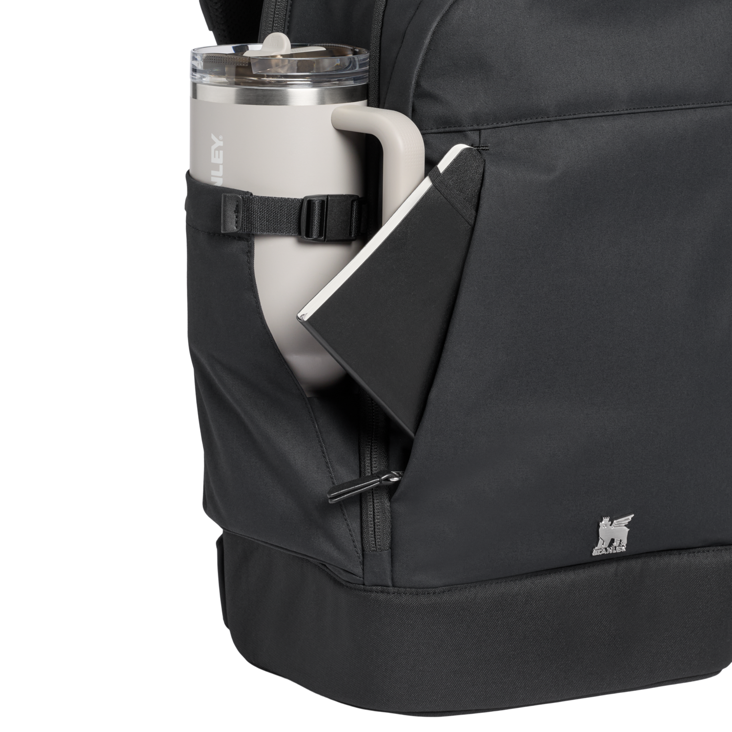 Stanley 1913 The Standby Backpack 22.2 QT in Black | Front Back Pocket Detailed View