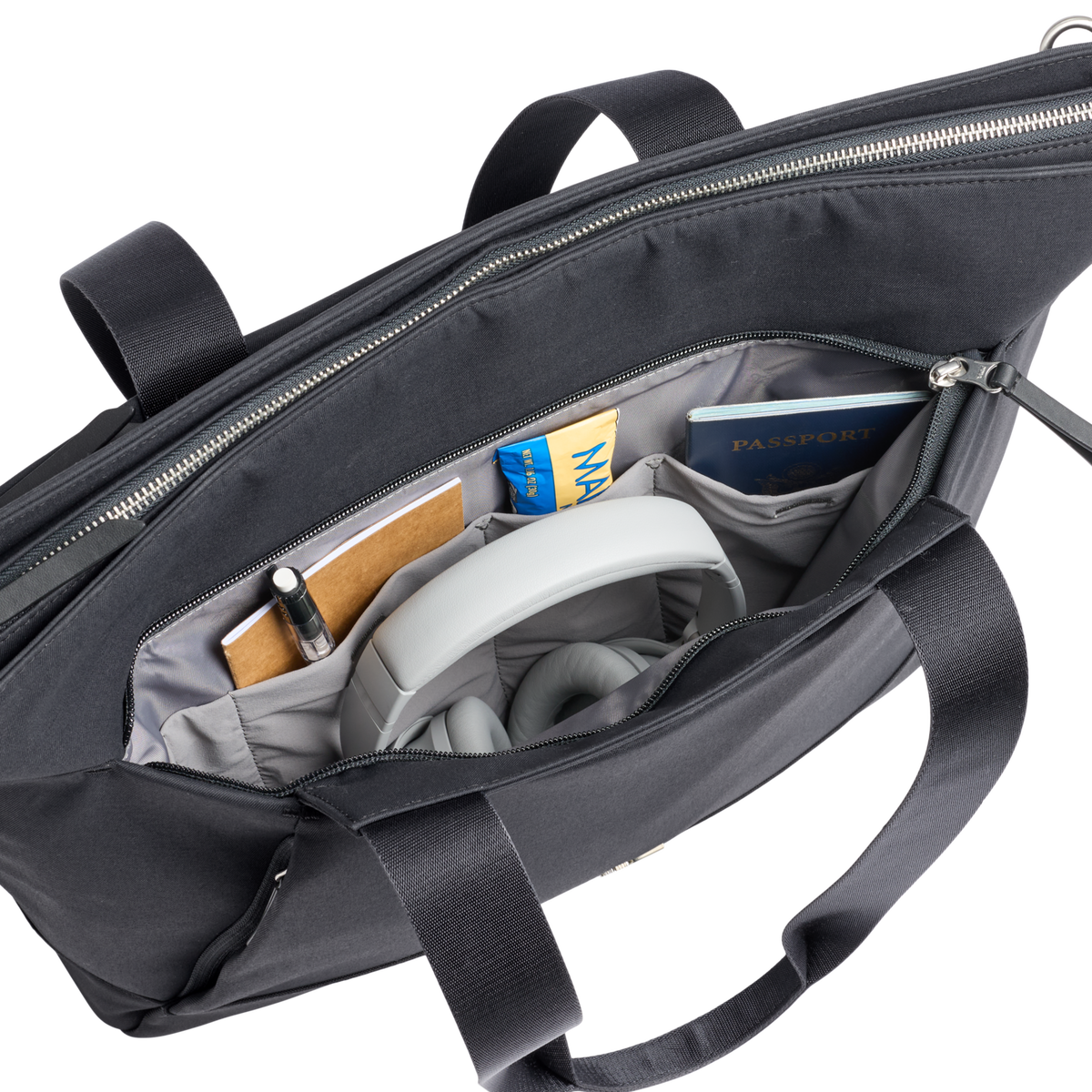 Stanley 1913 The Standby Tote  21.8 QT in Black | Front Pocket View