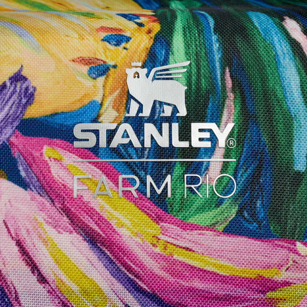 Stanley 1913 Stanley 1913 x FARM Rio All Day Madeleine Mini Cooler Backpack 14 QT in Farm Rio Painted Bananas | Back Detailed View