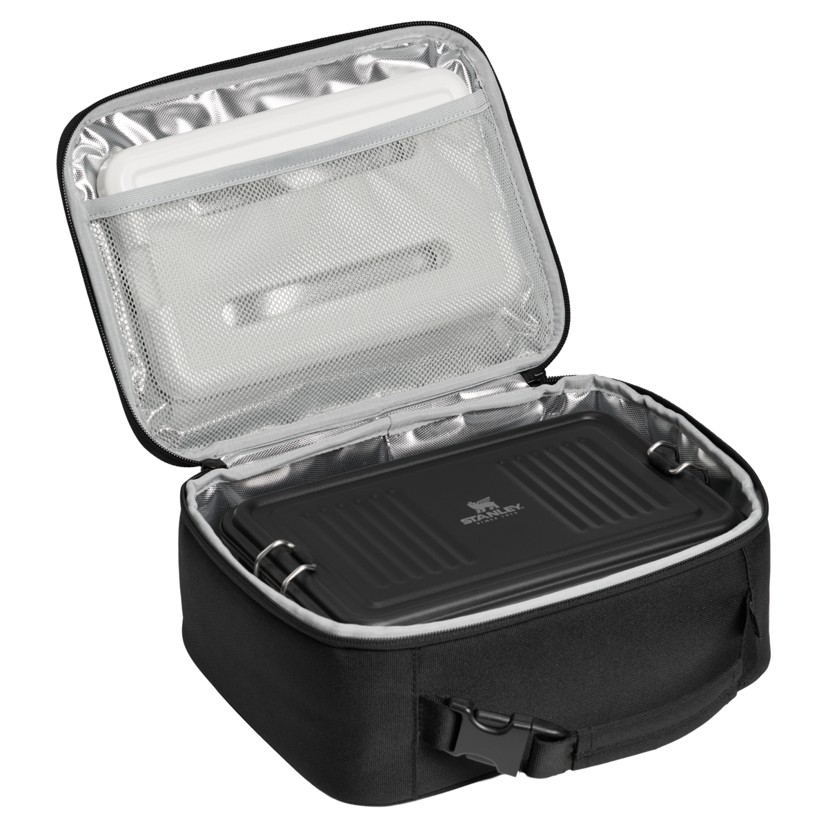 Stanley 1913 The Assembly Lunch Box 3.7 QT 3.5 L in Black | Open View