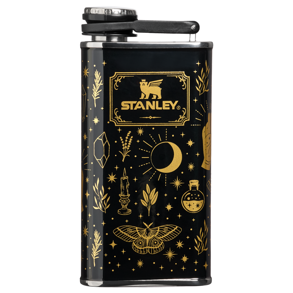 Stanley 1913 Halloween Easy-Fill Wide Mouth Flask 8 OZ in Black Magic | Front View