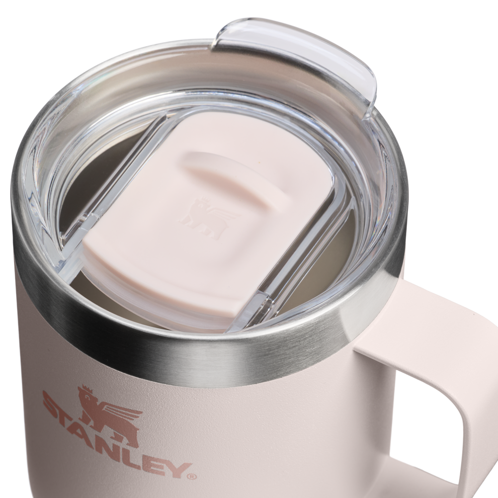 Stanley 1913 Classic Legendary Camp Mug 8 OZ in Rose Quartz | Lid Detailed View