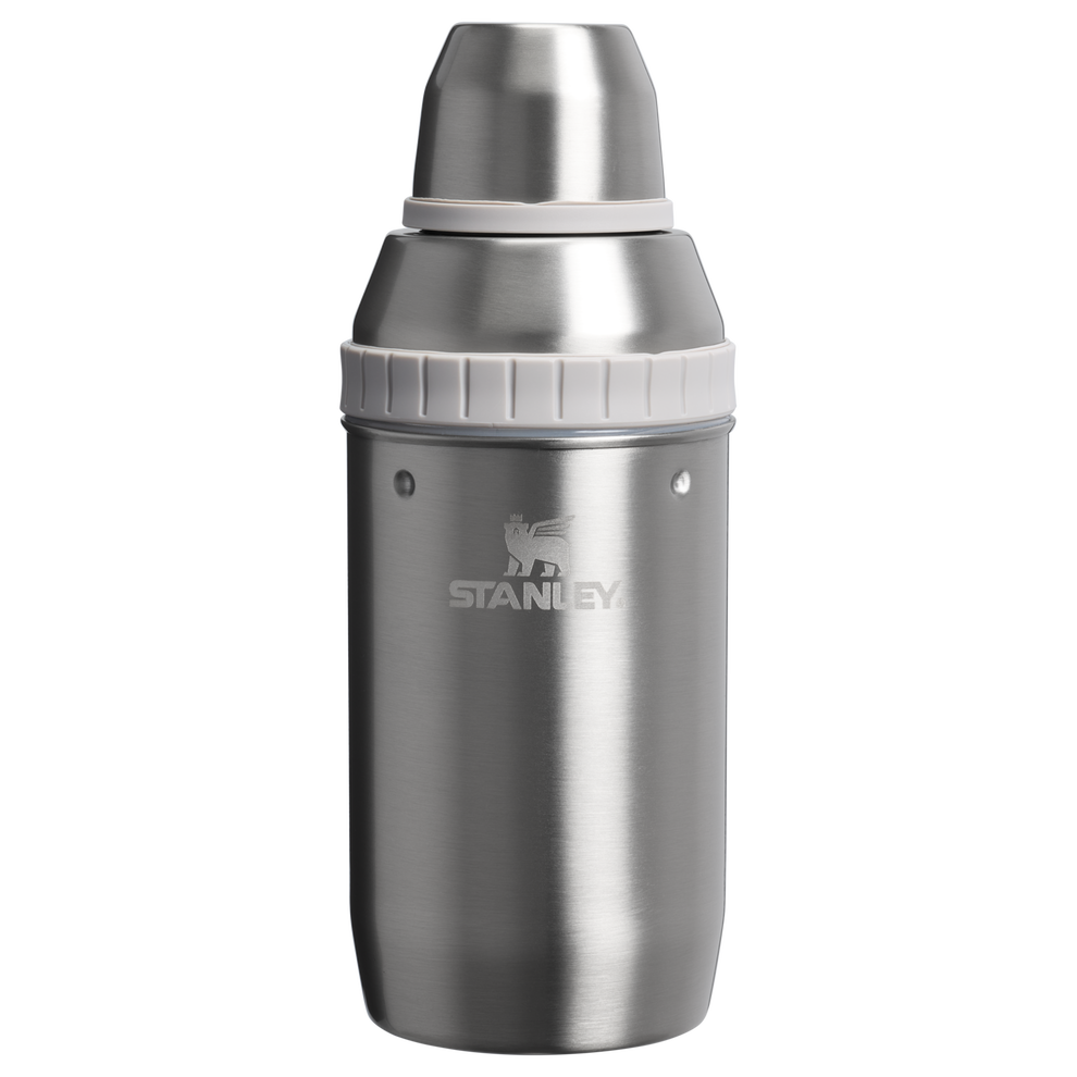 Stanley 1913 Adventure Happy Hour Cocktail Shaker Set in Stainless Steel Ash | Front View