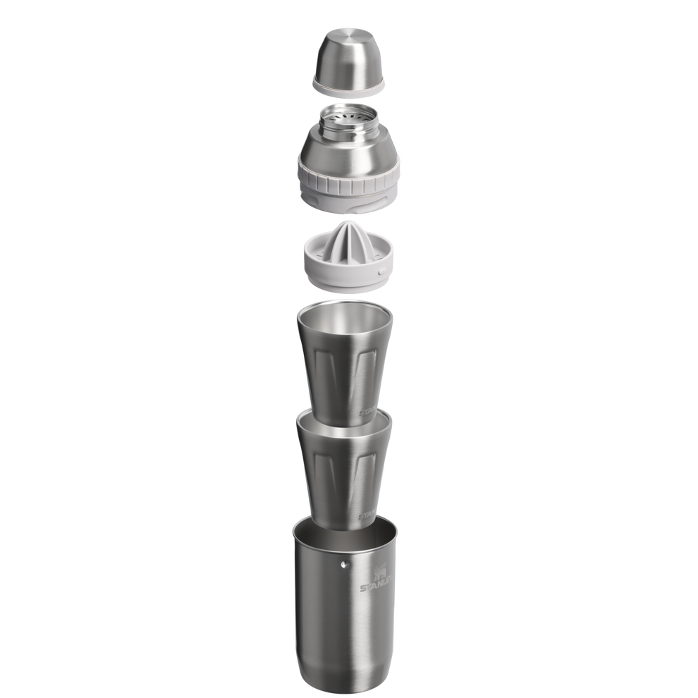 Stanley 1913 Adventure Happy Hour Cocktail Shaker Set in Stainless Steel Ash | Cross Section View