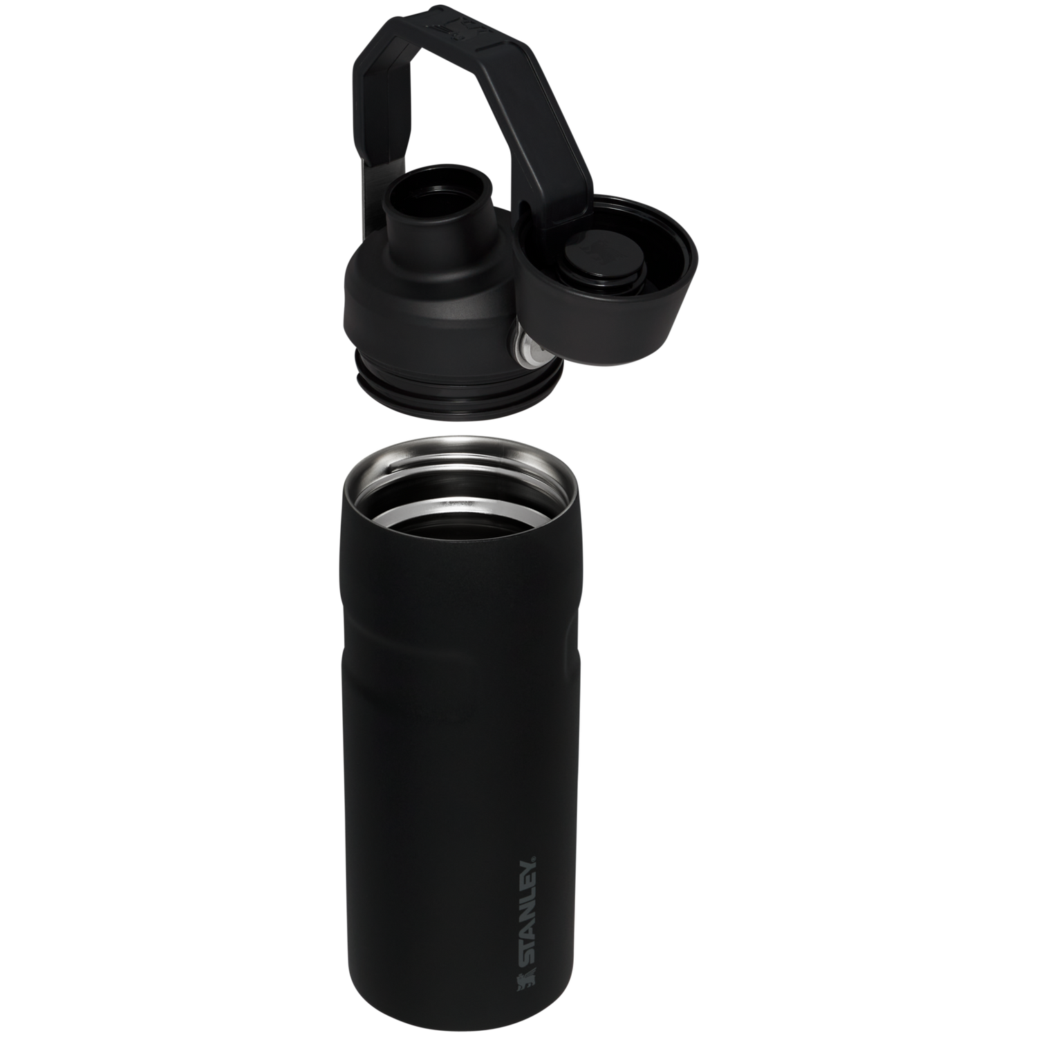 Stanley 1913 IceFlow™ Bottle with Fast Flow Lid 16 OZ in Black 2.0 | Cross Section View