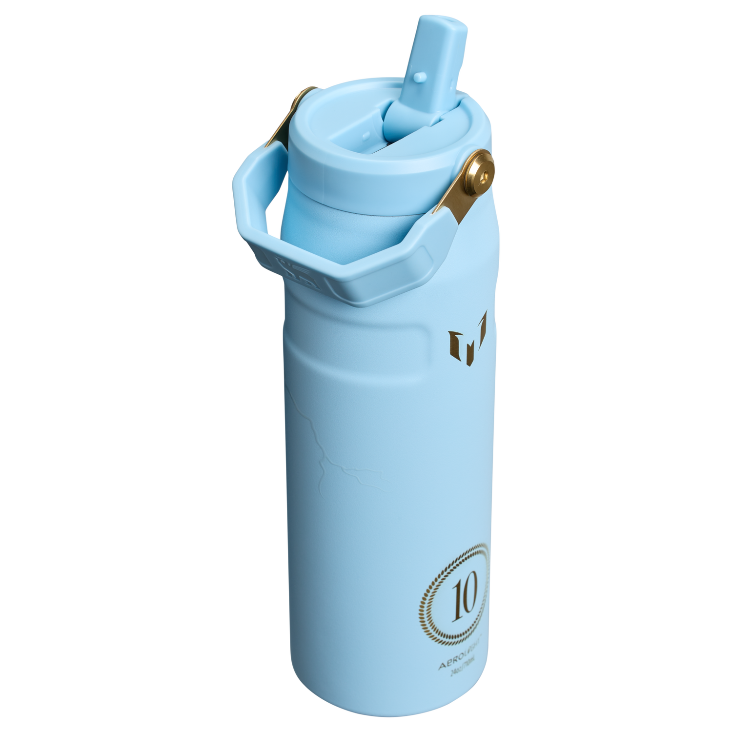 Stanley 1913 The Messi x Stanley IceFlow™ Flip Straw 2.0 Bottle 24 OZ in Messi Striker Blue | View 1