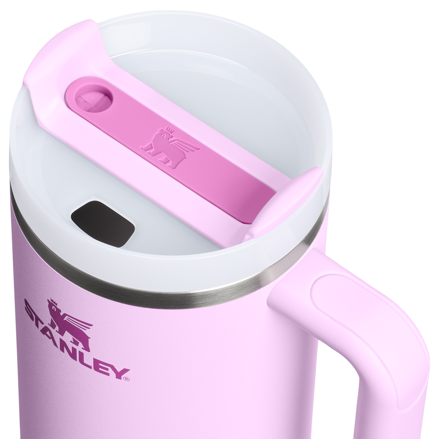 Stanley 1913 The Quencher H2.0 Flowstate™ Tumbler 40 OZ in Soft Orchid | Lid Detailed View