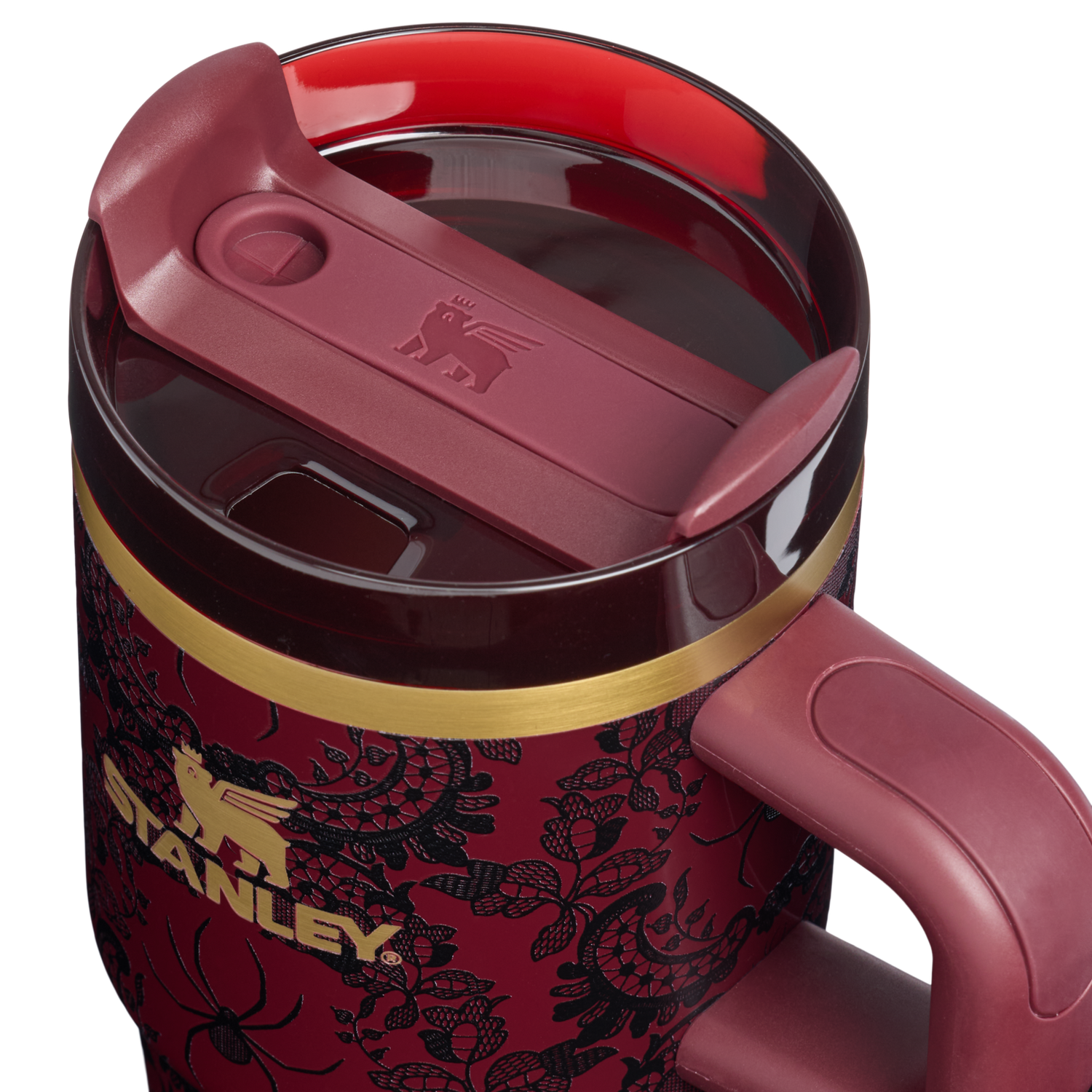 Stanley 1913 Halloween Quencher®  H2.0 Flowstate™ Tumbler | 20 OZ in Bordeaux Lace | Lid Detailed View