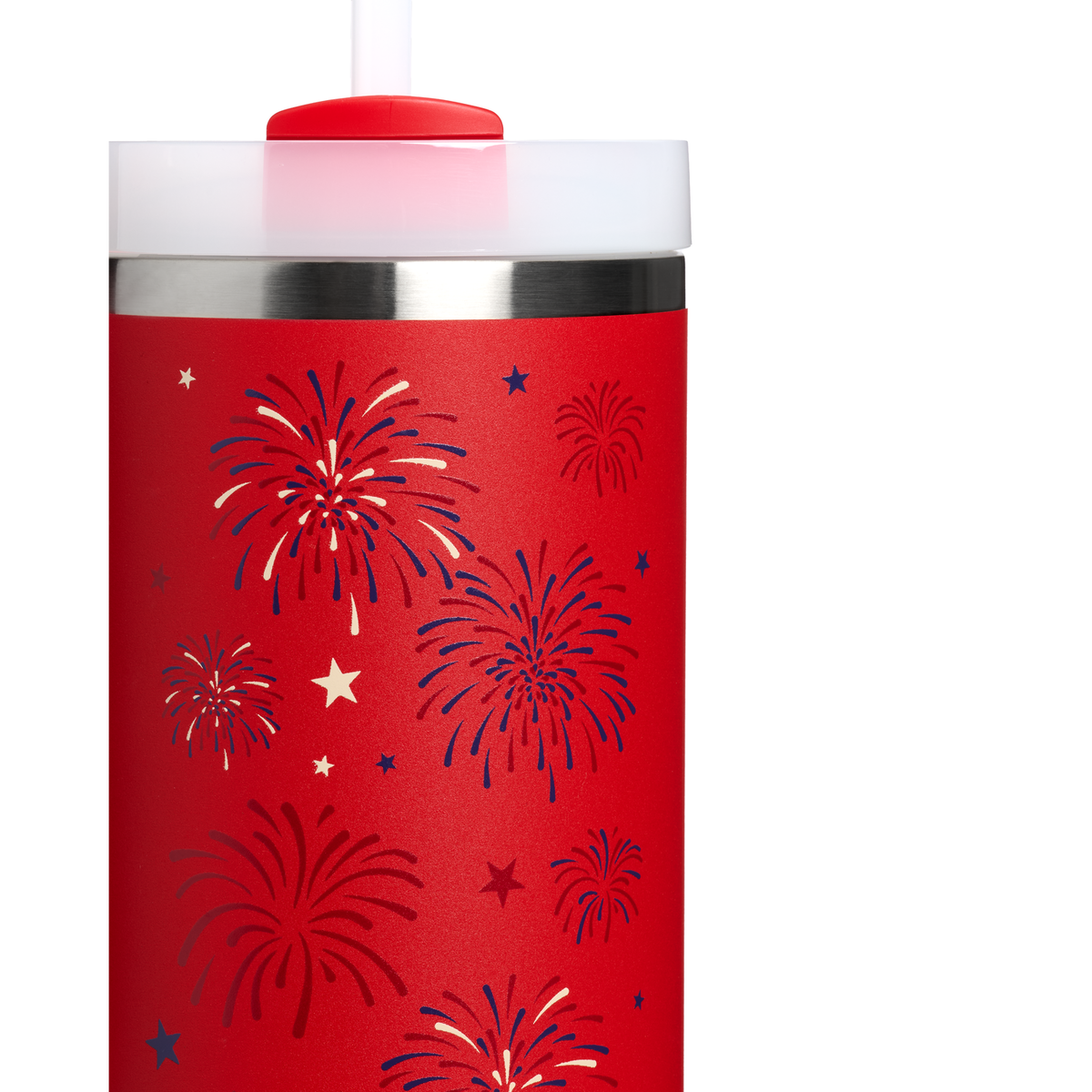 Stanley 1913 The Quencher H2.0 Flowstate™ Tumbler 30 OZ in Chili Red Fireworks