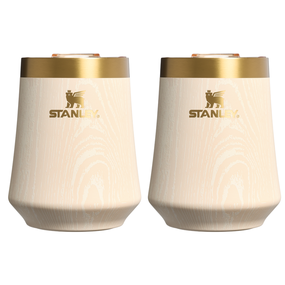 Stanley 1913 The Cheers & Cheer Reserve Wine Tumbler 11 OZ (2-pack) in Birch Woodgrain