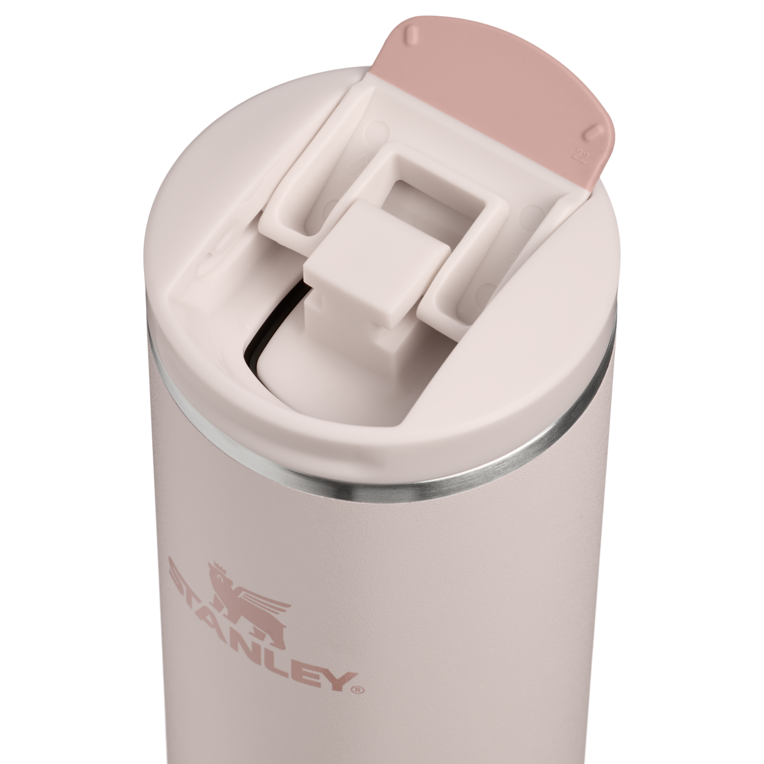 Stanley 1913 The Transit Flip Top Mug 16 OZ in Rose Quartz | View 2