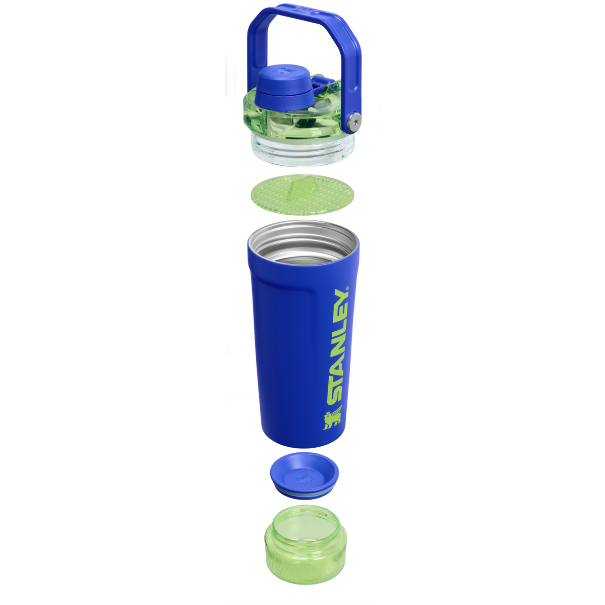 Stanley 1913 The Vitalize™ Shaker Bottle 20 OZ in Cobalt Chartreuse | Detailed View