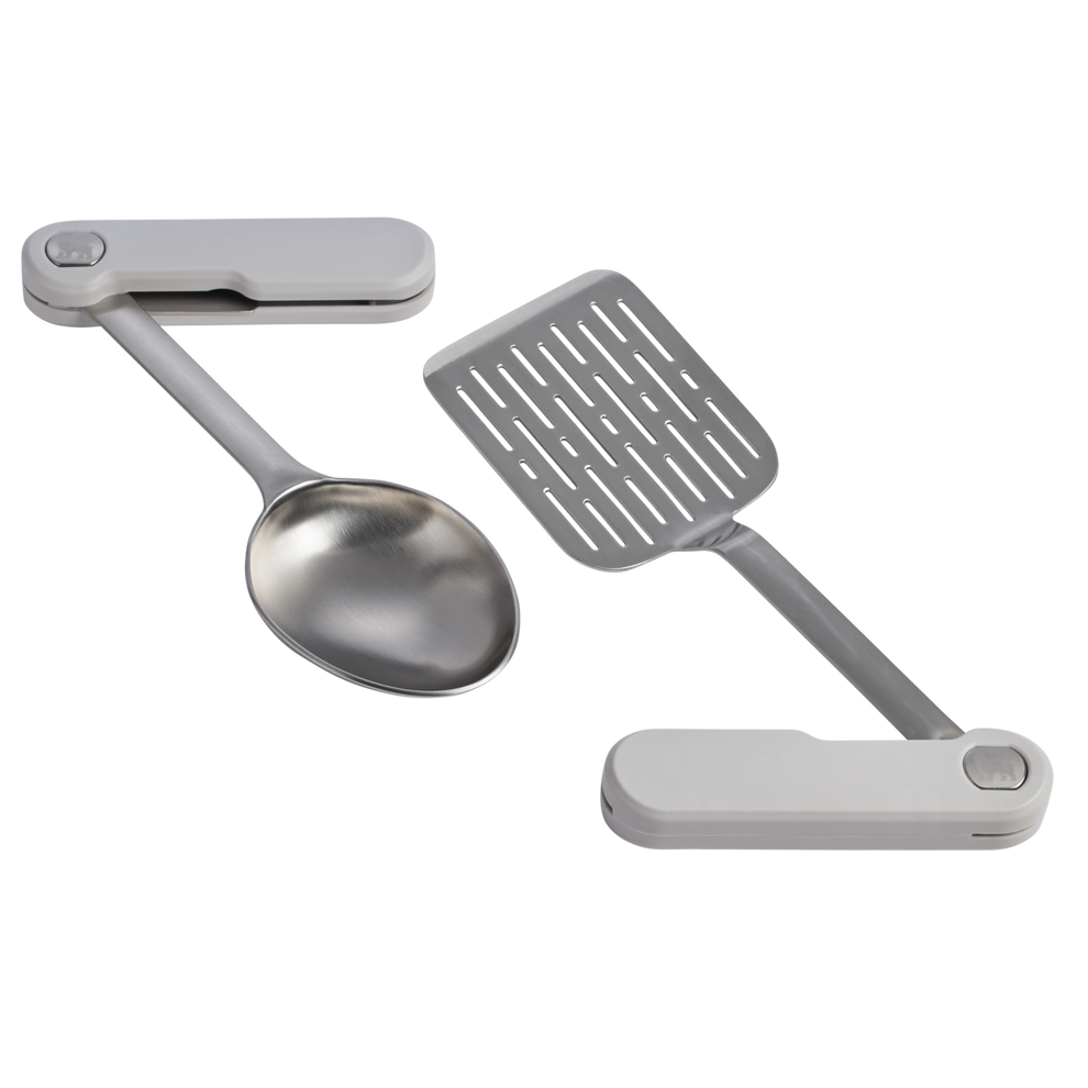 Stanley 1913 The Wildfare Pro Fold & Go Utensil Set 2-piece set in Pale Pebble