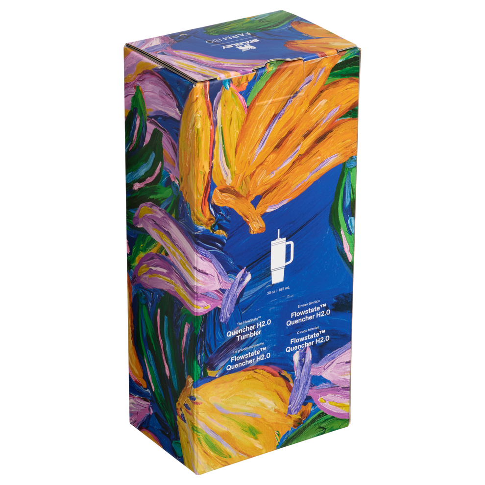Stanley 1913 Stanley 1913 x FARM Rio Quencher® H2.0 Flowstate™ Tumbler 30 OZ in Farm Rio Painted Bananas | Back View