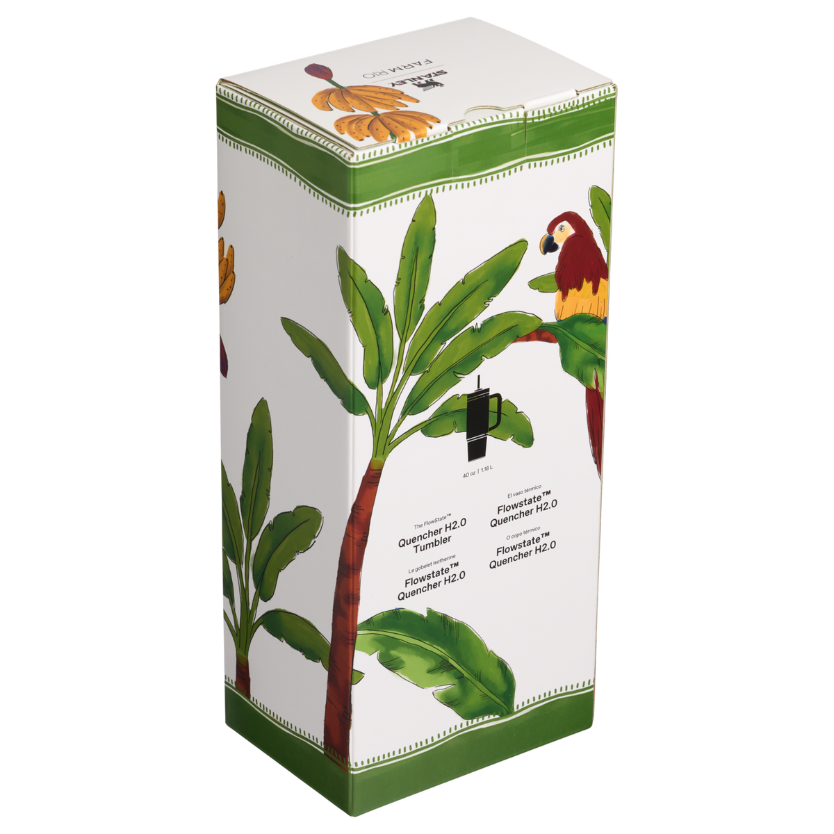 Stanley 1913 Stanley 1913 x FARM Rio Quencher® H2.0 Flowstate™ Tumbler 40 OZ in Farm Rio Tropical Destiny | Back View