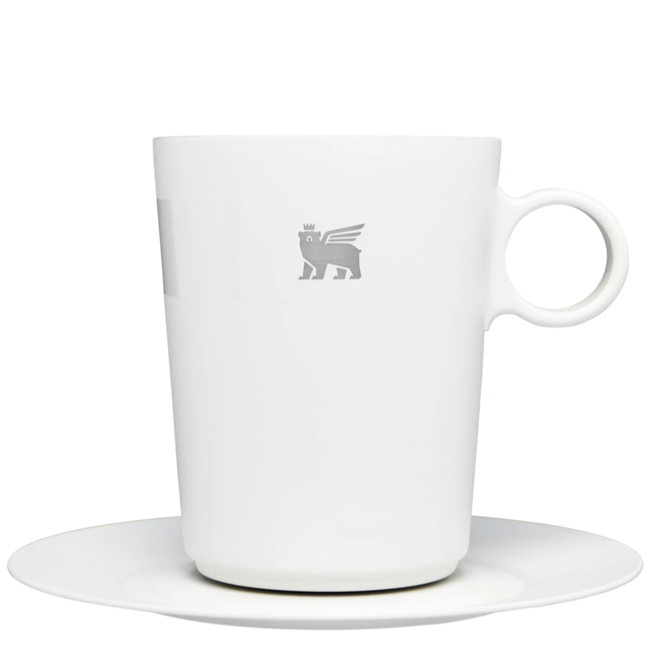 Stanley 1913 The DayBreak Café Latte Cup & Stillness Saucer 10.6 OZ in Pale Stone | View 1