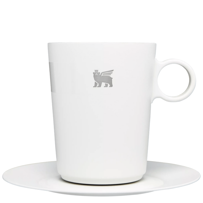 Stanley 1913 The DayBreak Café Latte Cup & Stillness Saucer 10.6 OZ in Pale Stone